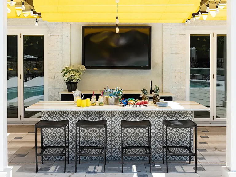 Outdoor Kitchen and Bar Area