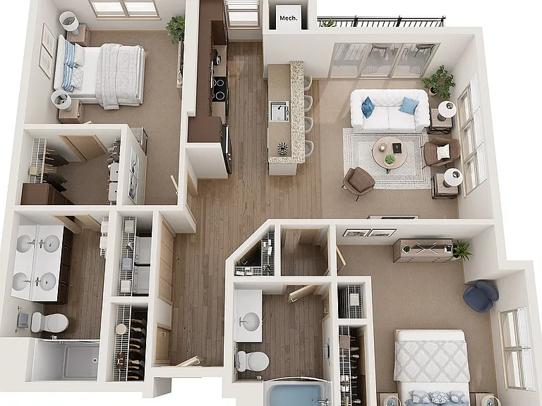 Floor Plan D2 | The Woodlands Apartments | Apartments in Menomonee Falls, WI Floor Plan D2 | The Woodlands Apartments | Apartments in Menomonee Falls, WI
