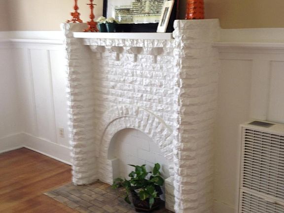 faux fireplace