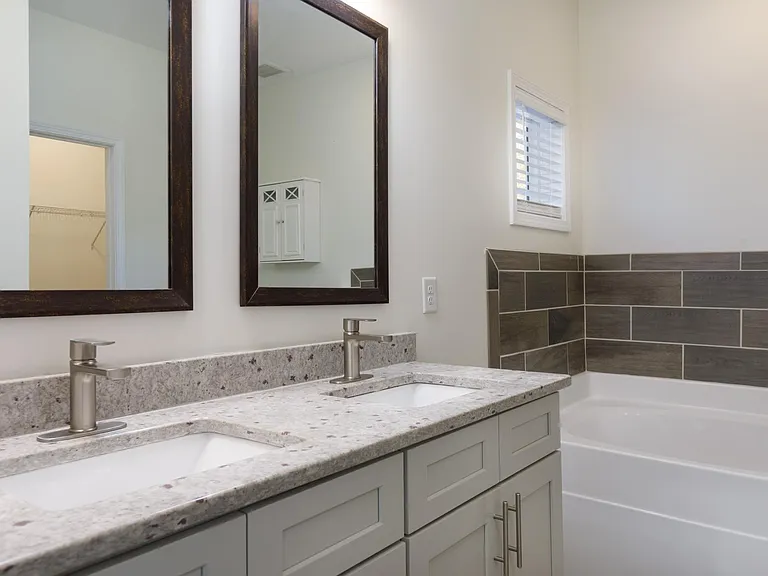 Master Bath with granite countertops