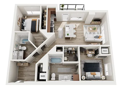 Floor plan B7 Two Bedroom