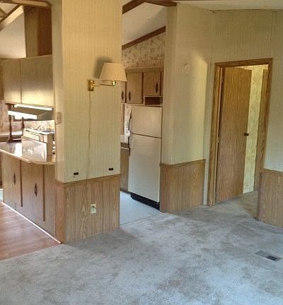 Vaulted ceiling in LR