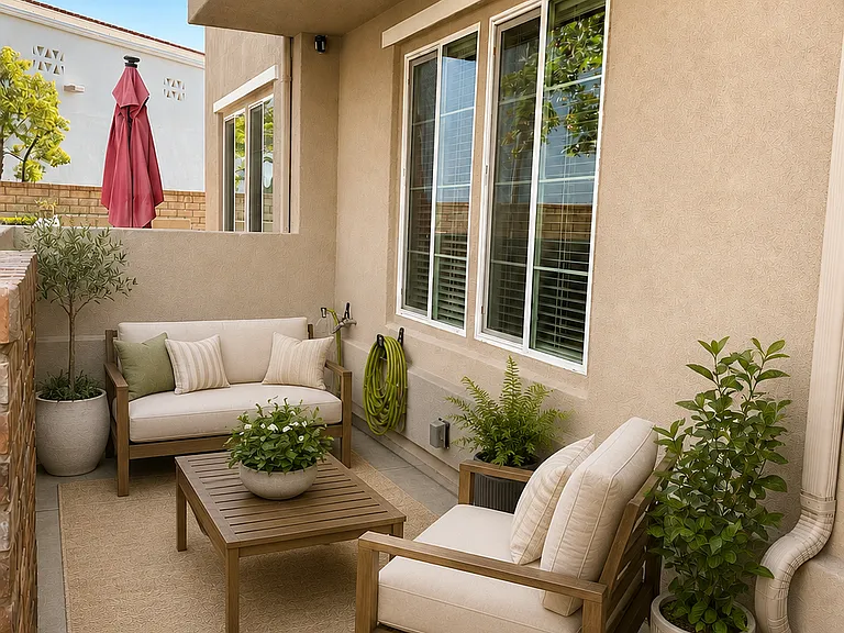 AI staged furniture showcasing patio potential