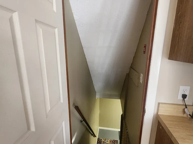 view to ground level from kitchen