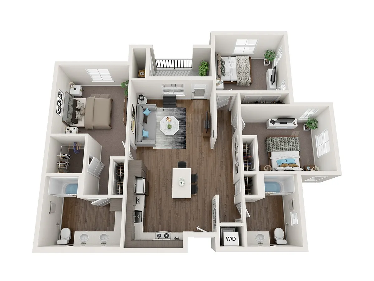 Floor plan 3 Bedroom 2 Bathroom