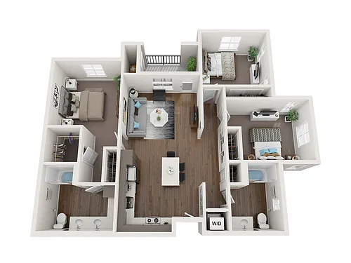 Floor plan 3 Bedroom 2 Bathroom