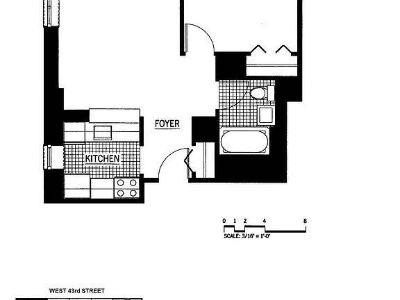 2nd image of 350 W 43rd St APT 34E