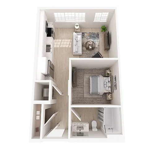 Floor plan Cartgate (Studio)