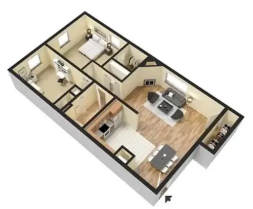 Floor plan 2 Bedrooms