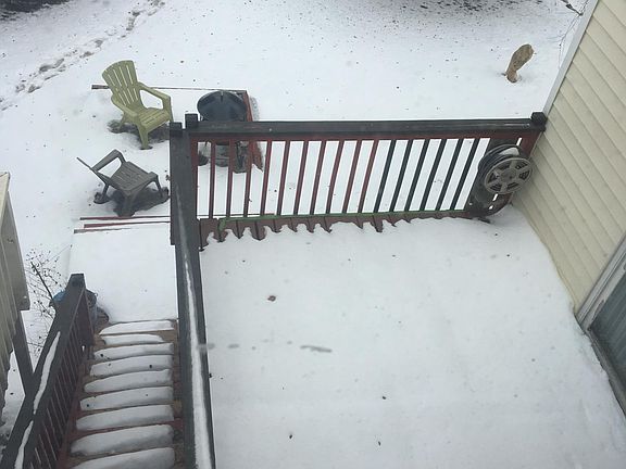Deck and patio in back yard