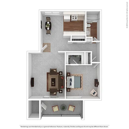 Floor plan A1 - One Bedroom Flat