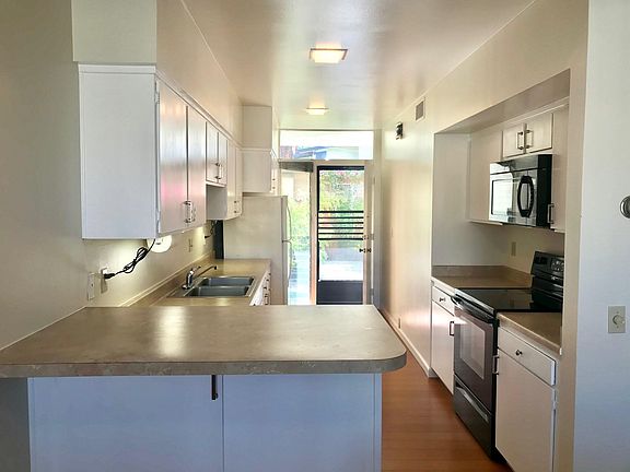 Kitchen with door to yard
