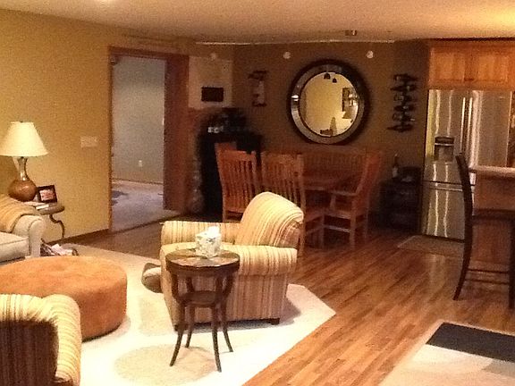 living and dining areas