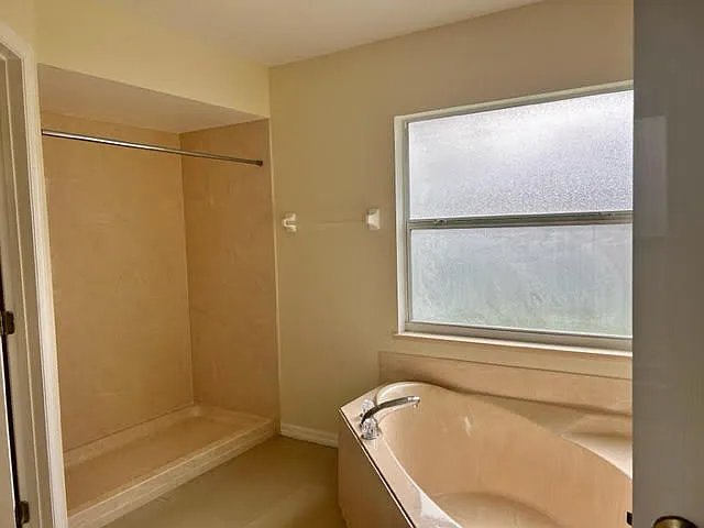 Master Bathroom with shower and garden tub