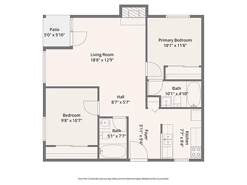 Floor plan Two Bed