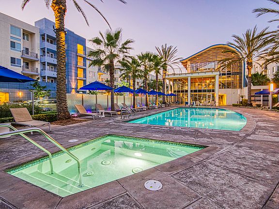 Swim in the pool or jump on in the hot tub