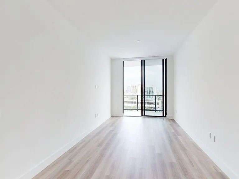 Apartment Living Room with wood-style floors and Balcony.