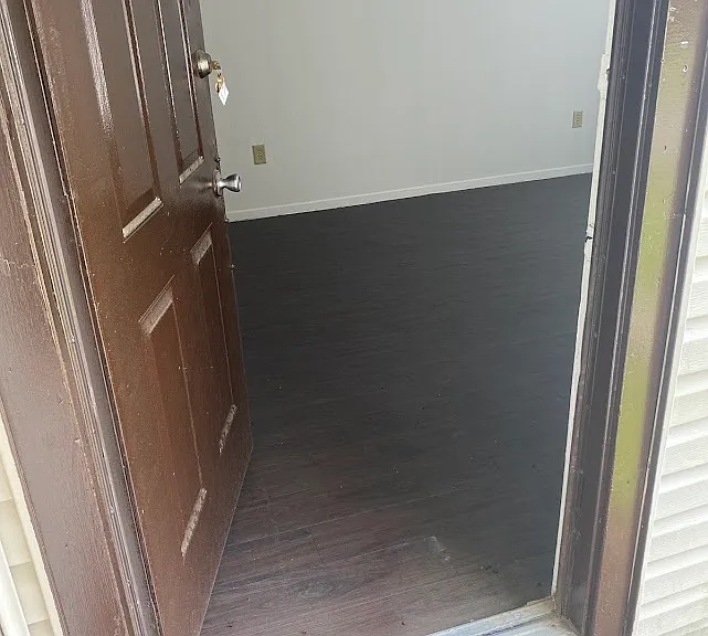 Dark wood flooring