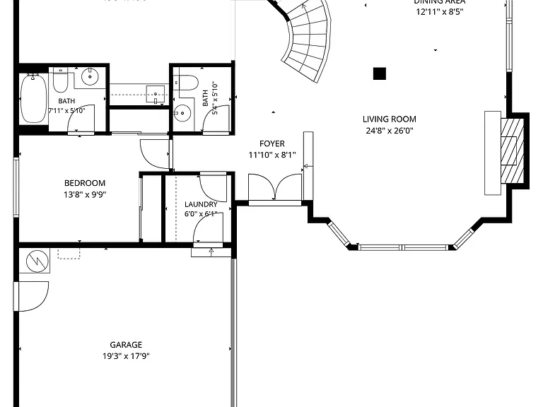 Main Level Floor Plan (Approximate)