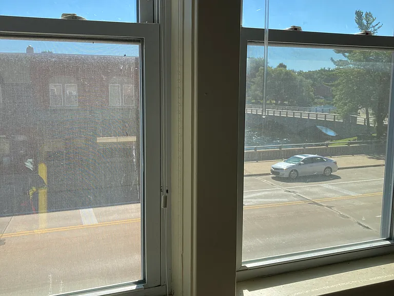 View from bedroom 2 down on to Superior Street