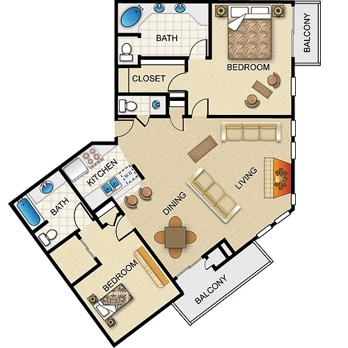 Floor plan Penthouse 714A
