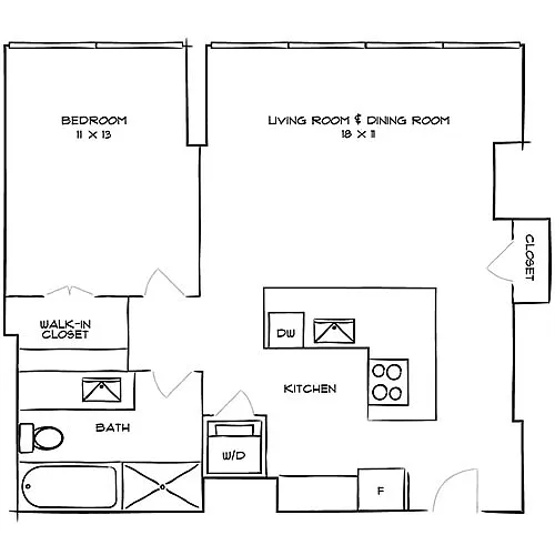 Floor plan Elfreth Penthouse