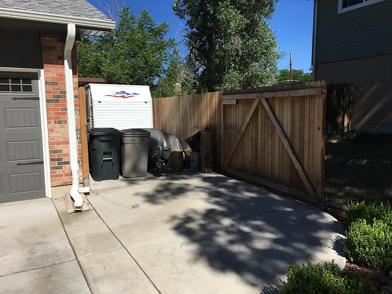 Side of House with outside storage