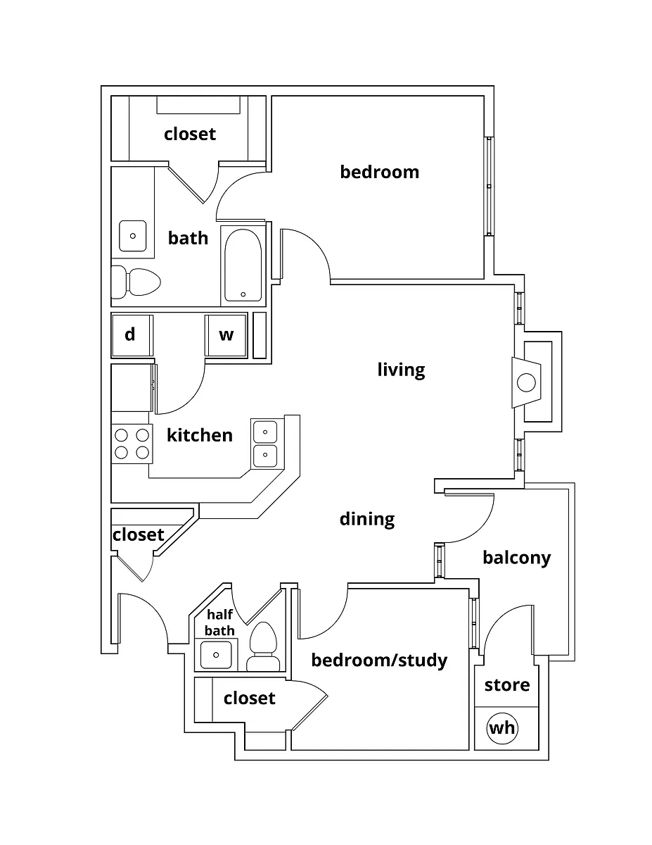 Floor plan Lily with Study