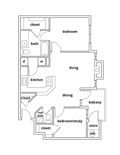 Floor plan Lily with Study