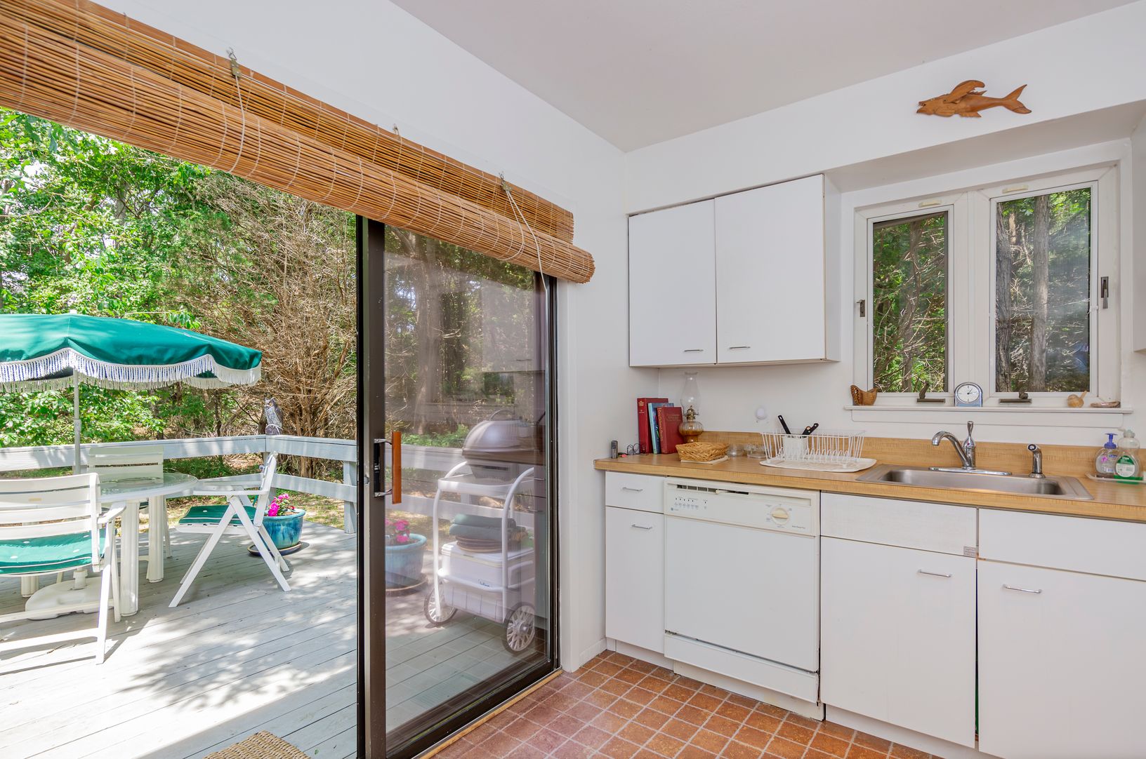 Kitchen open to deck