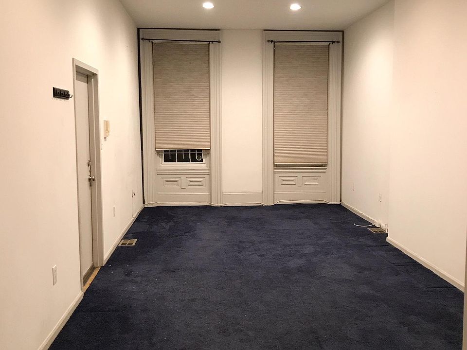 Front door and living room