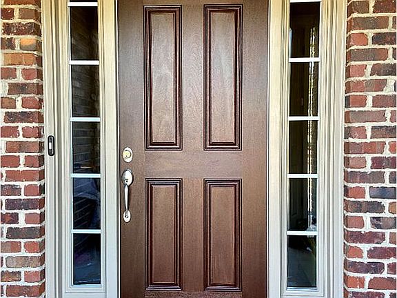 HOA - newly stained door 