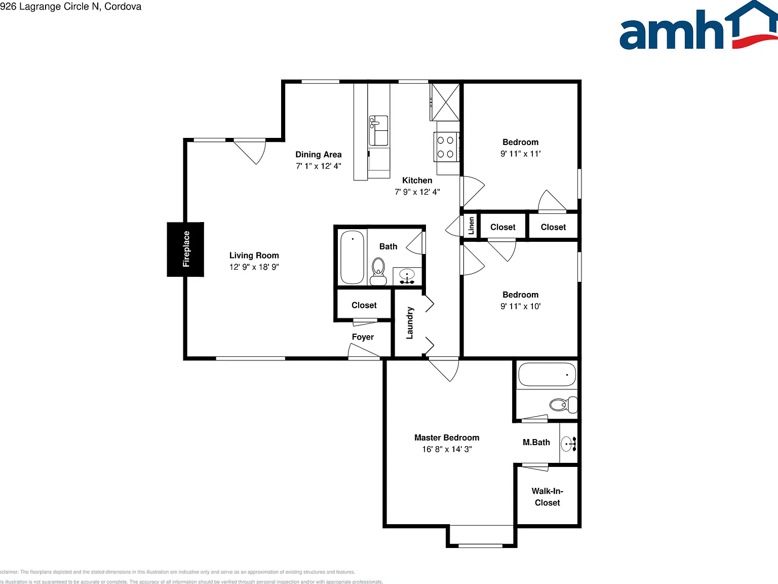 3 bed, 2.0 bath, 1073 sqft, $1,580 — Photo 2