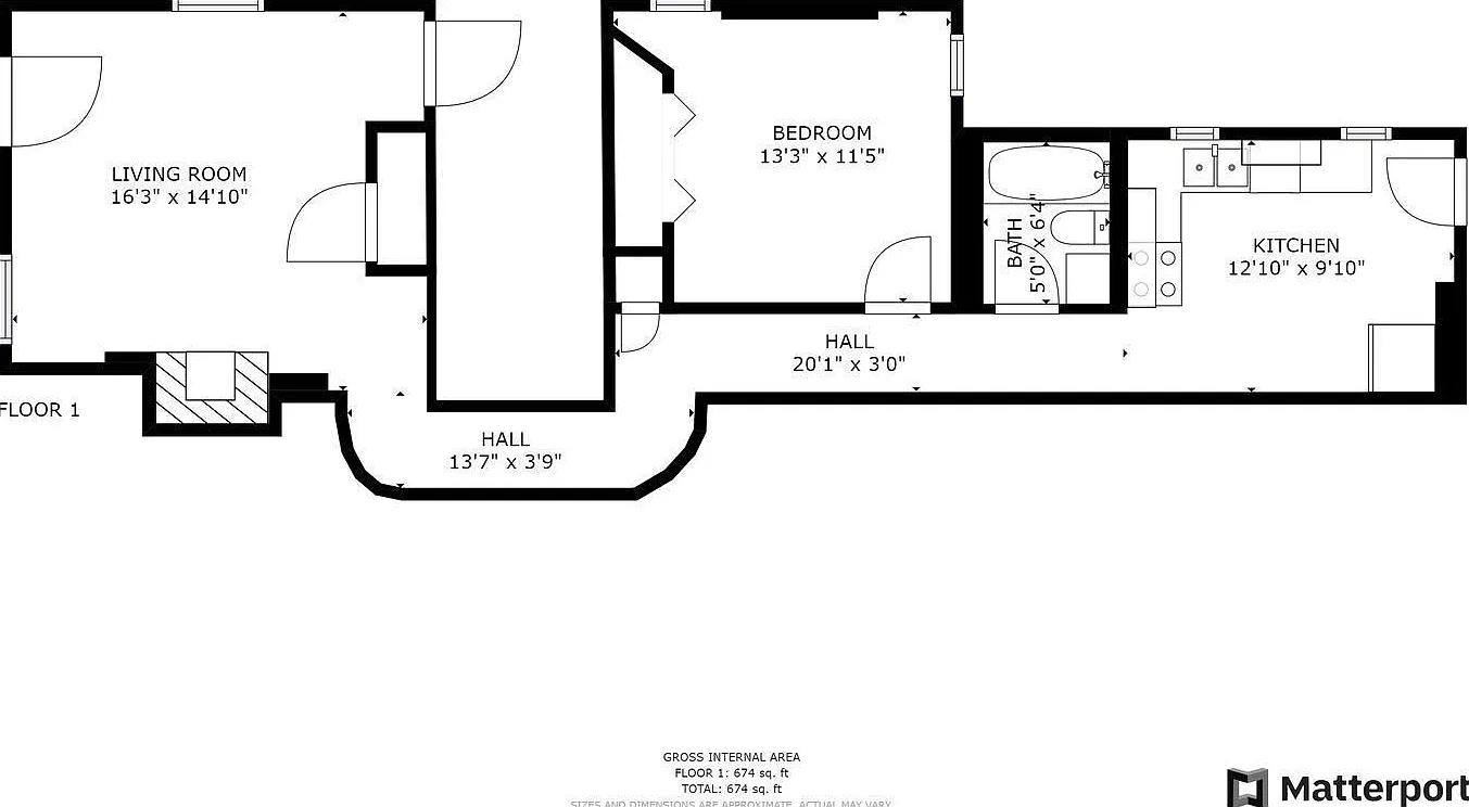 1 bed, 800 sqft, $1,300 — Photo 2