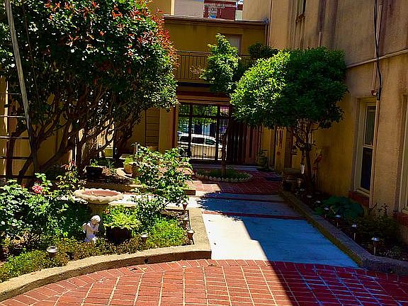 Courtyard from deck view