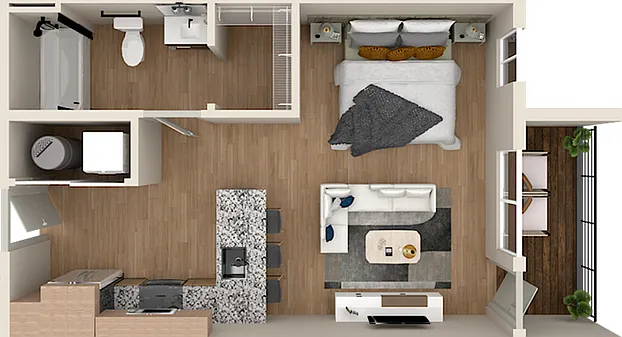 The Patent 0B Floorplan - Studio The Patent 0B Floorplan - Studio