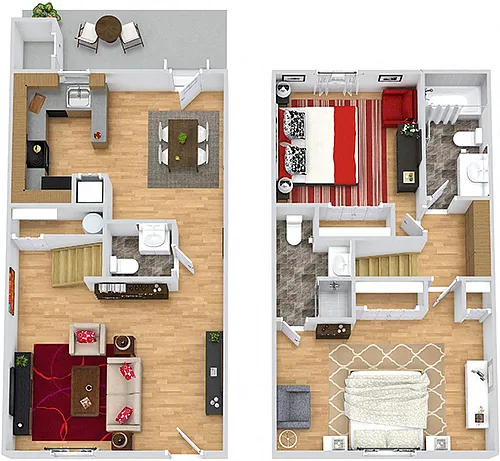 Floor plan Brentwood Townhouse
