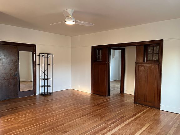 Front door and living room