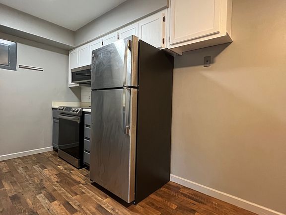 View of kitchen from dining room