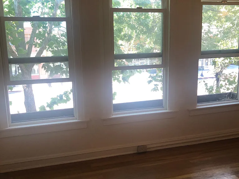 Windows of studio room. Lots of shade.