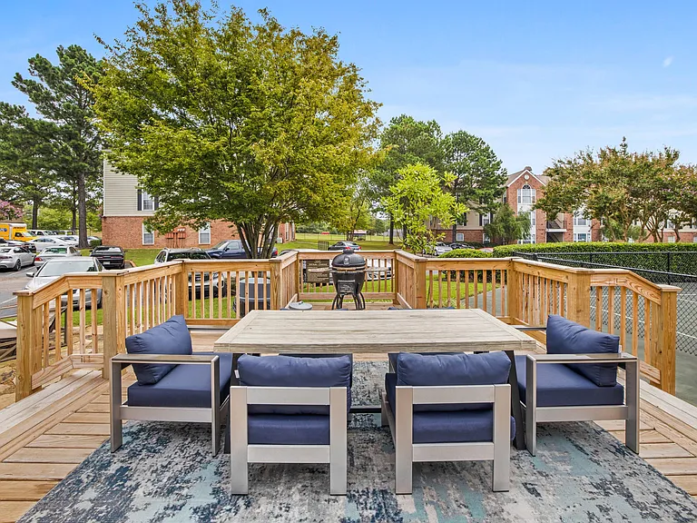Outdoor Lounge Area with Grill