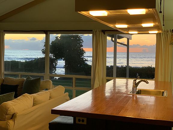 View from kitchen and living room