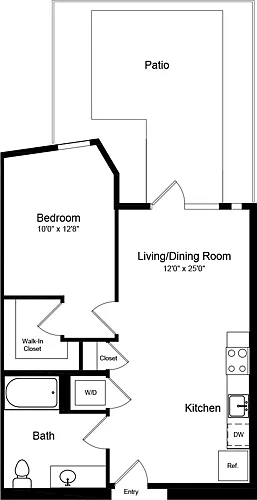 Floor plan 1 Bedroom A7