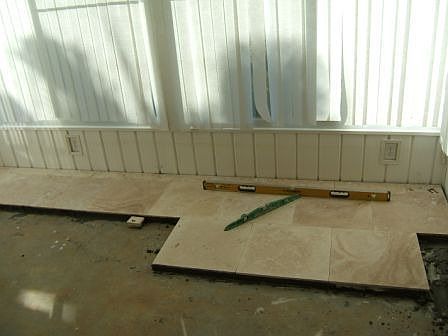 Installing Travertine Tiles