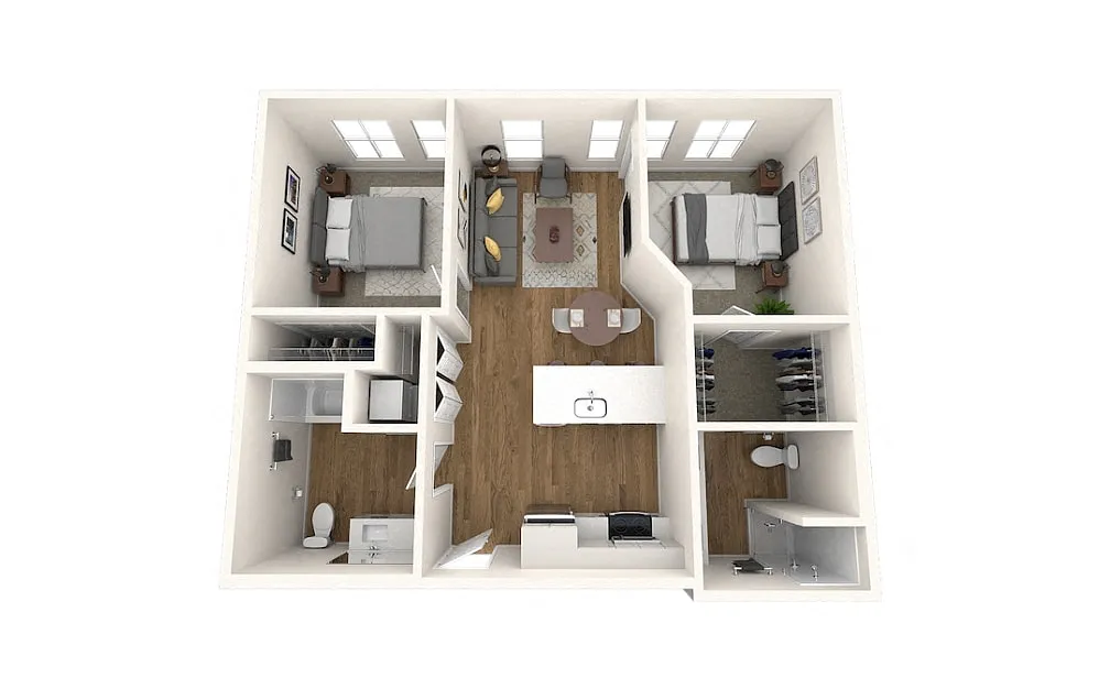Floor plan 2-Bedroom J