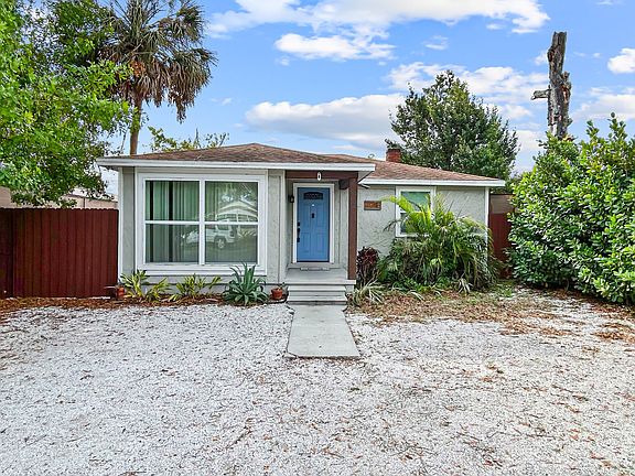 Front exterior, driveway angle
Private driveway with room for multiple vehicles plus additional street parking. Set on a calm residential street just minutes from everything St. Pete has to offer.