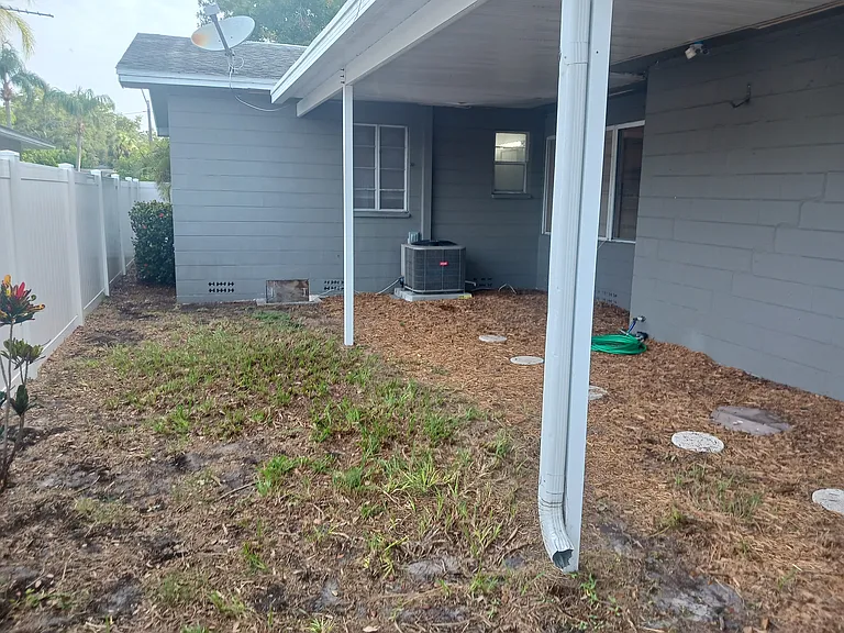 West side of backyard,