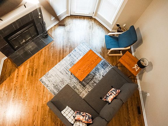 Aerial view of living room