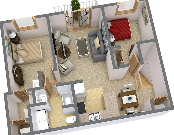 Front Penthouse Floorplan Diagram