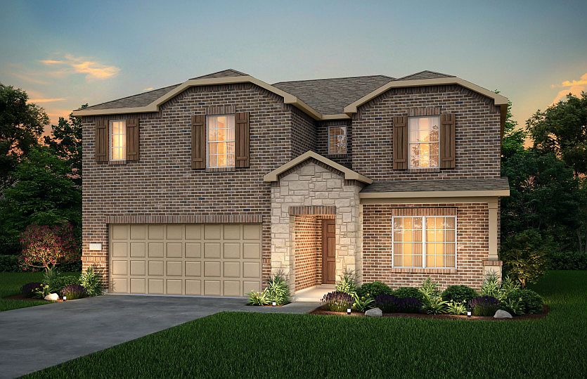 The Stockdale, a two-story home with 2-car garage, shown with Home Exterior LS202